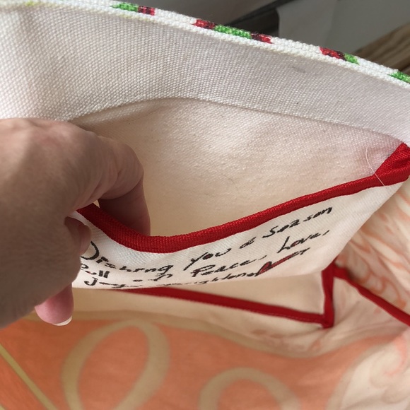 Like new! - BRIGHTON Christmas Love & Joy Double Sided Canvas Tote Bag - Picture 6 of 13